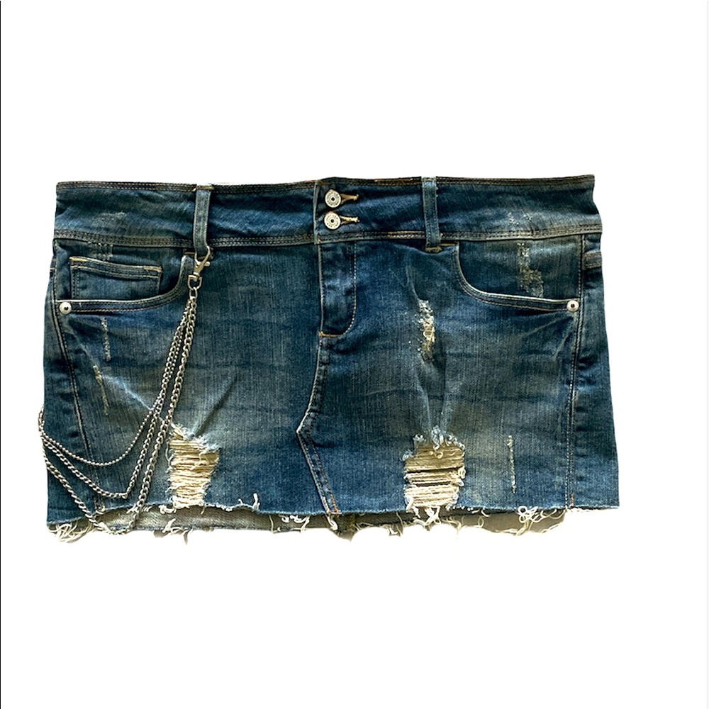 Y2K Just USA Denim Mini Skirt size Medium